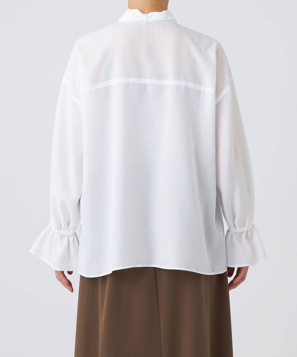 マシンウォッシャブル】スパンローンボウタイブラウス(トップス)｜EVEX