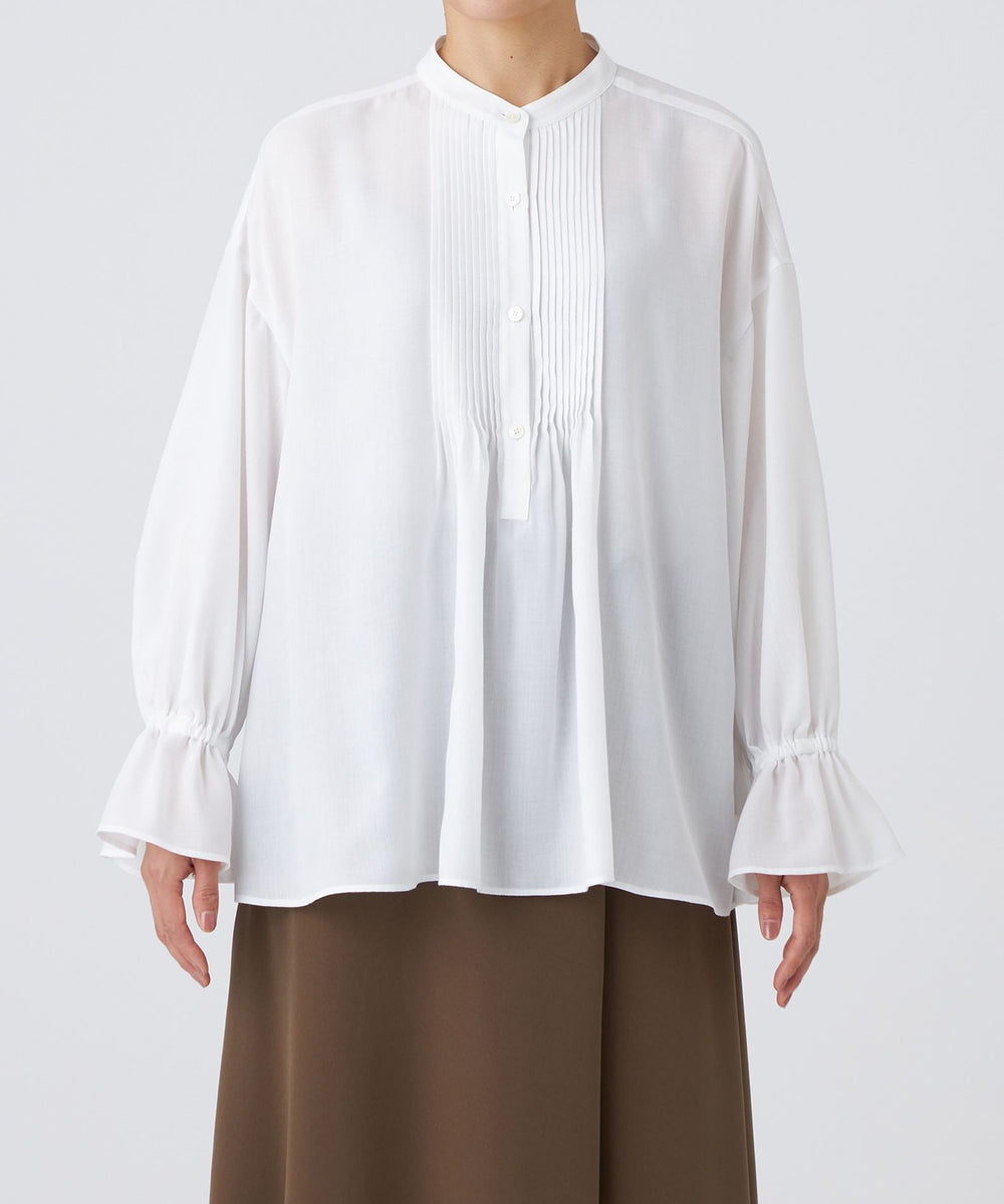 ブラウス     ports    新品      2018新しいデザイン 新色追加】スラブ素材ギャザーデザインブラウス - ベルーナ【公式】