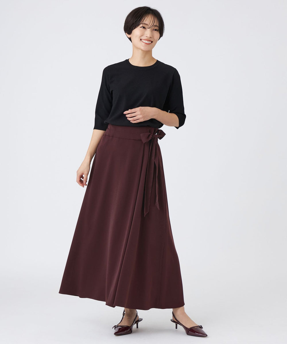 ウォッシャブル】レーヨンストレッチニットプルオーバー