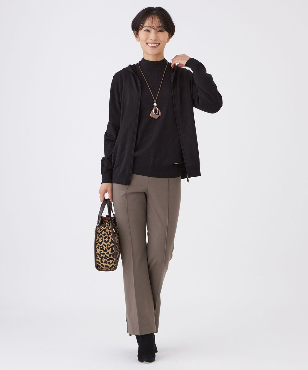 カタログ掲載】【ウォッシャブル】ラメハイゲージニットパーカー