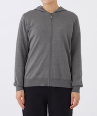 カタログ掲載】【ウォッシャブル】ラメハイゲージニットパーカー