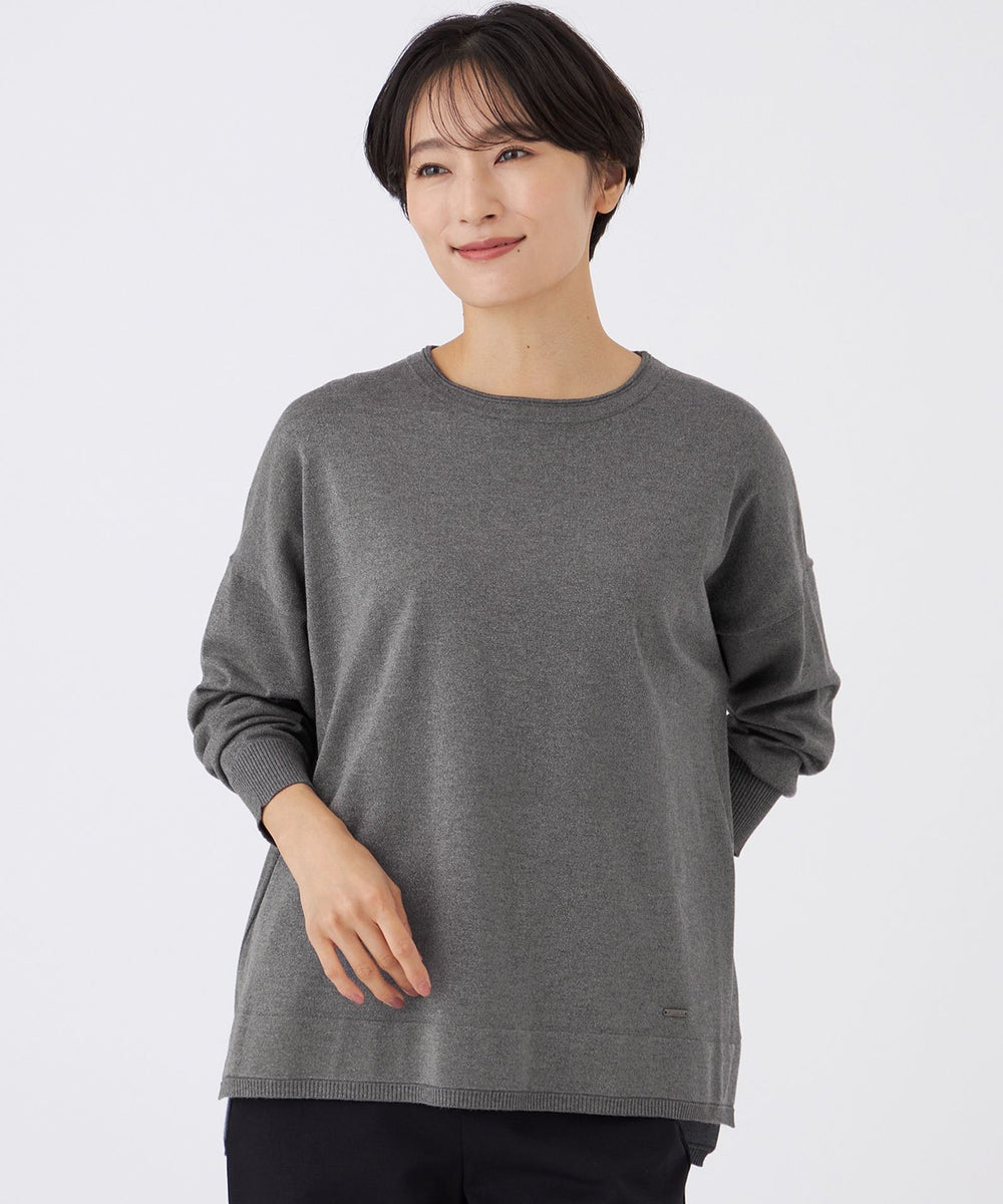 最終セール SHISHIKUI シシクイ ボートネック ニット ウォッシャブル】ラメハイゲージニットボートネックプルオーバー