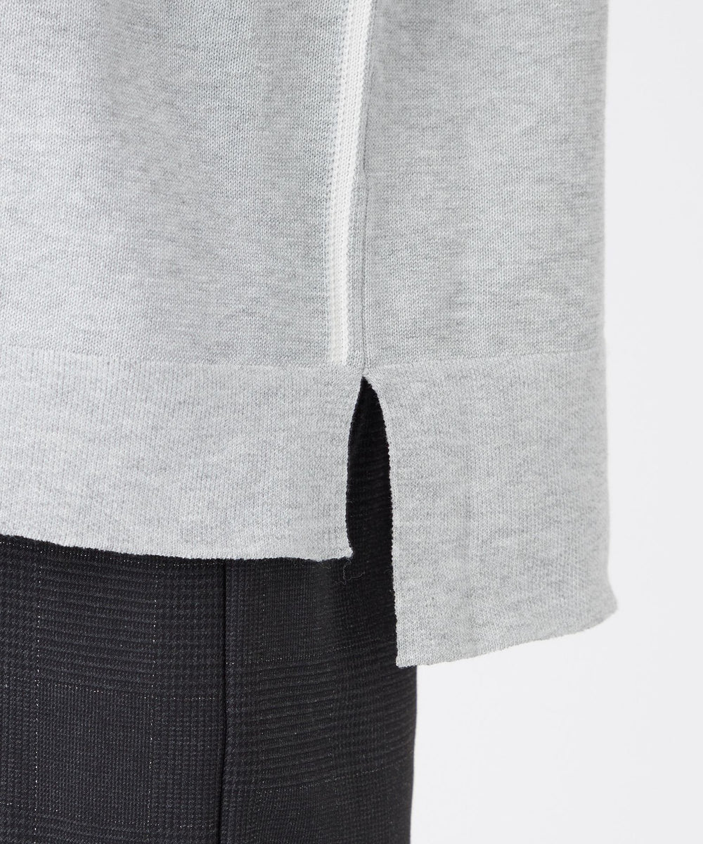 マシンウォッシャブル】コットンブリッドニットプルオーバー マシンウォッシャブル】コットンブリッドニットプルオーバー