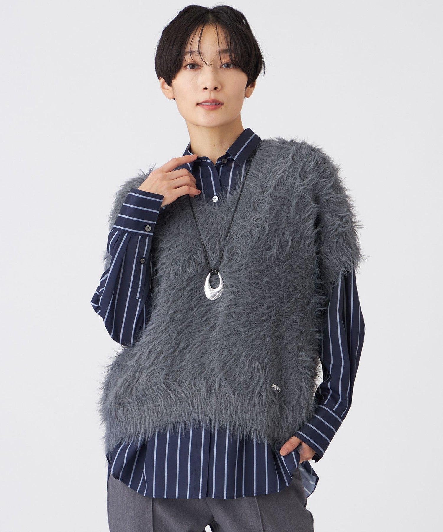 2213-U5N2269107__,07,モデル身長163cm 着用サイズ：40