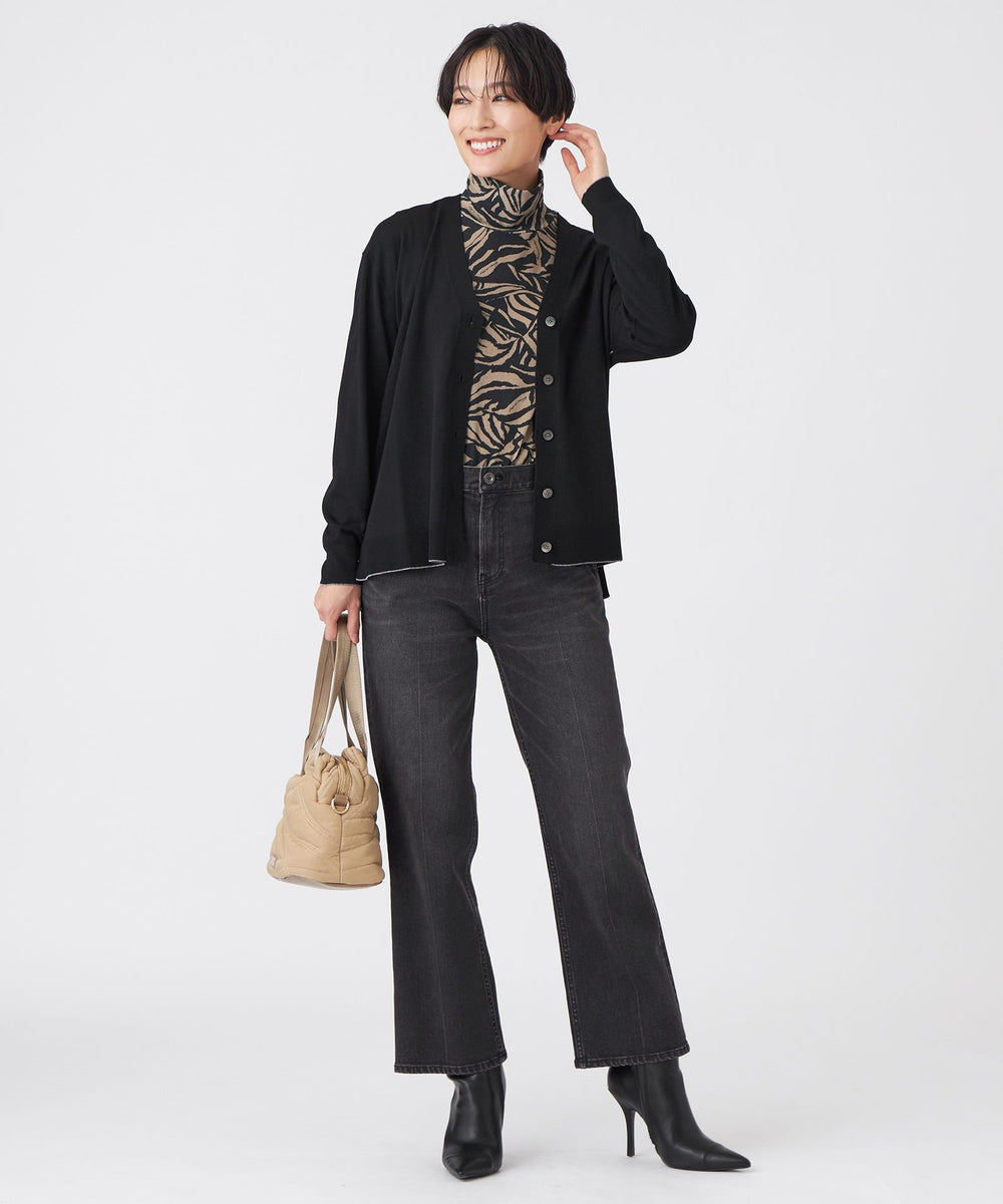 ウォッシャブル】ハイゲージラインニットカーディガン(トップス)｜EVEX