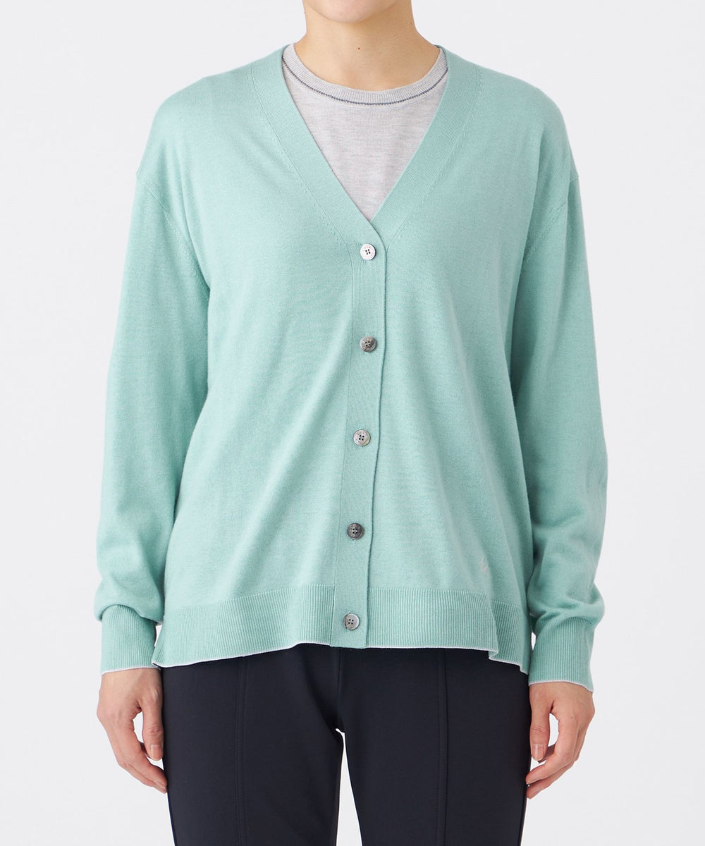 ウォッシャブル】ハイゲージラインニットカーディガン(トップス)｜EVEX