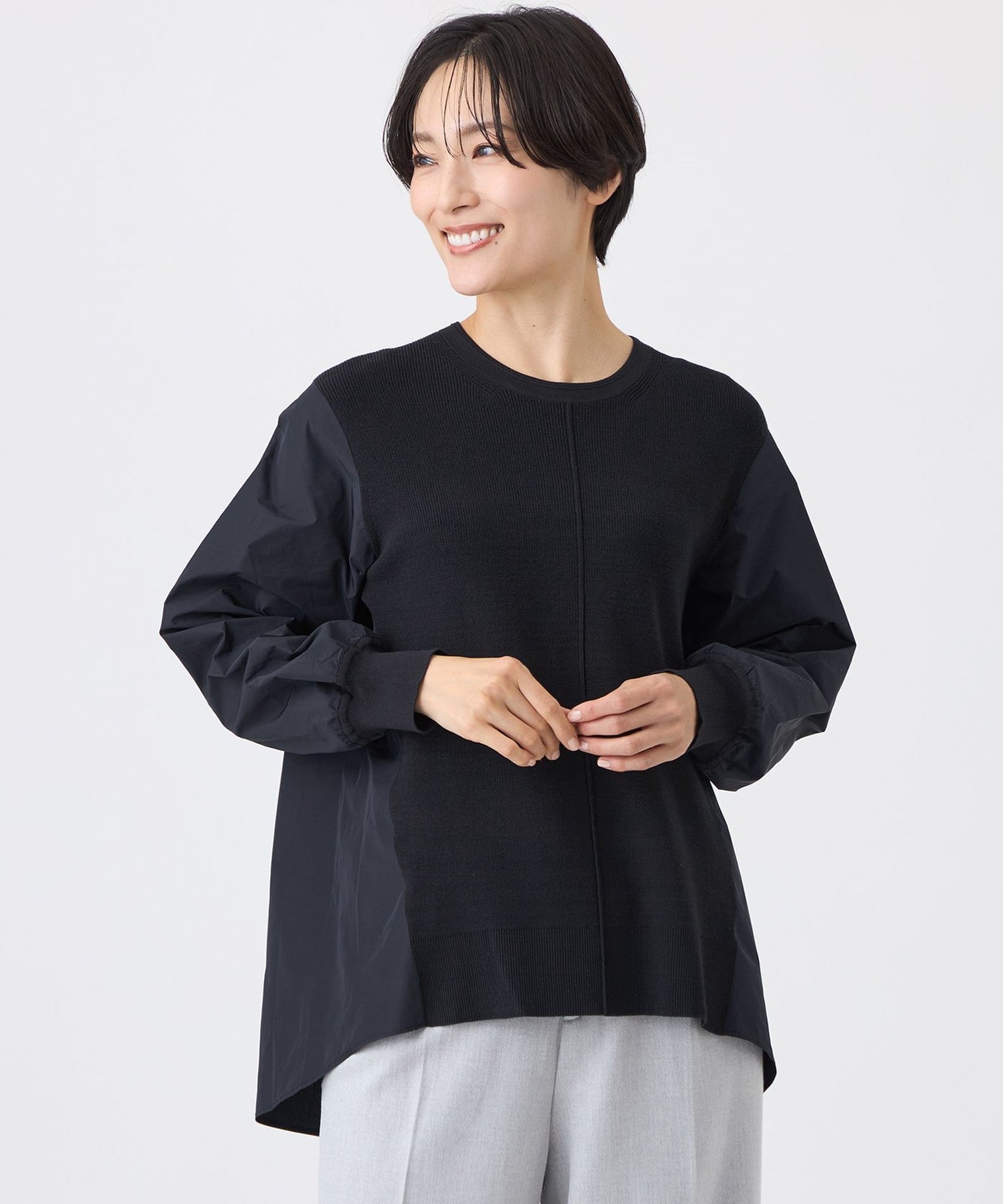 2213-U5N2560429__,29,モデル身長163cm 着用サイズ：40