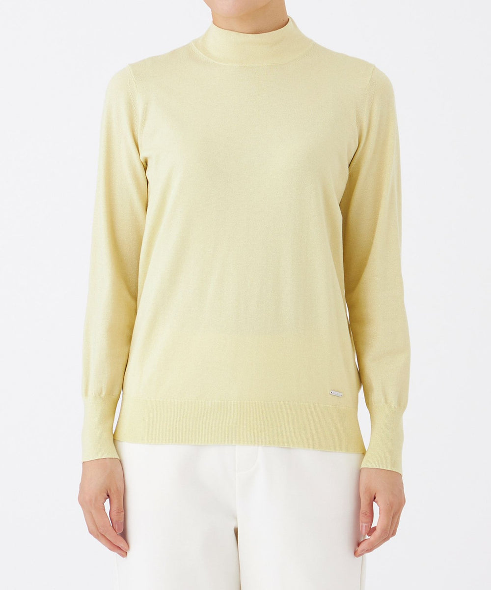 カタログ掲載】【ウォッシャブル】ラメハイゲージニットハイネックプル