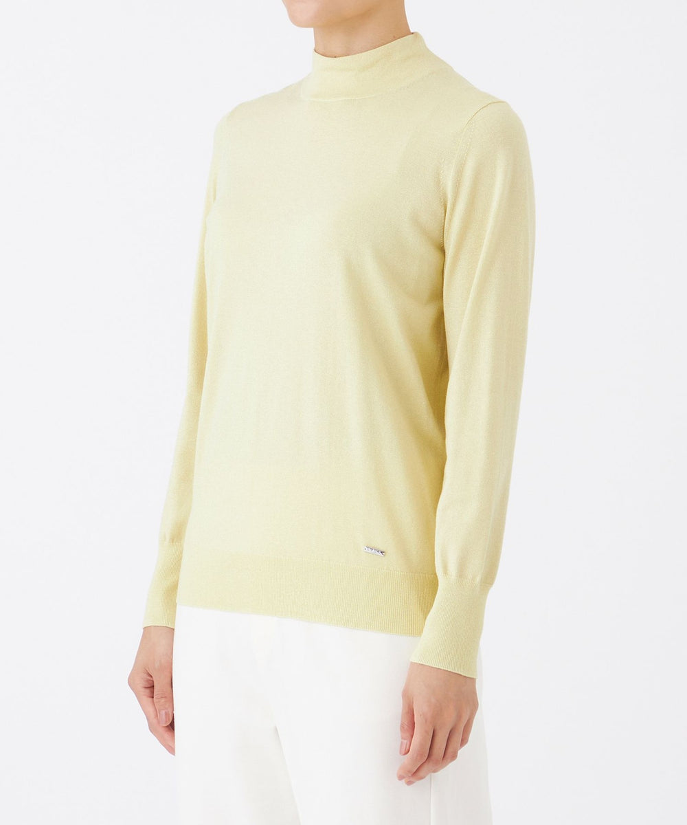 カタログ掲載】【ウォッシャブル】ラメハイゲージニットハイネックプル