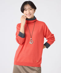 カタログ掲載】【ウォッシャブル】ダブルタートルネックニットプル