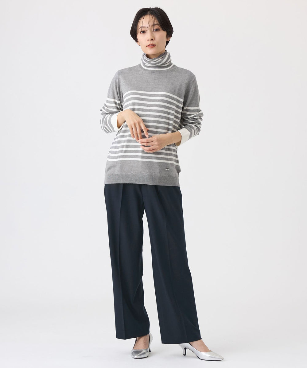 カタログ掲載】【ウォッシャブル】ダブルタートルネックニットプル