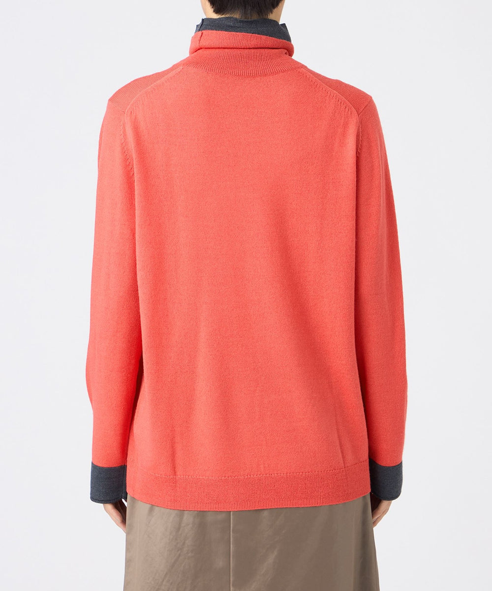 カタログ掲載】【ウォッシャブル】ダブルタートルネックニットプル