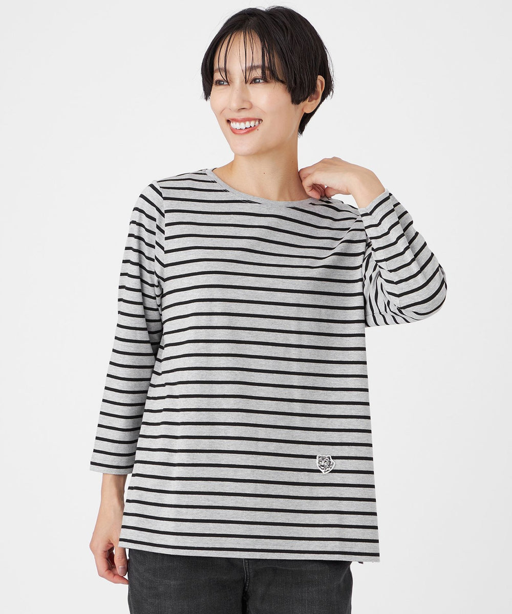 ウォッシャブル】タイガーパッチボーダーカットソー(トップス)｜EVEX