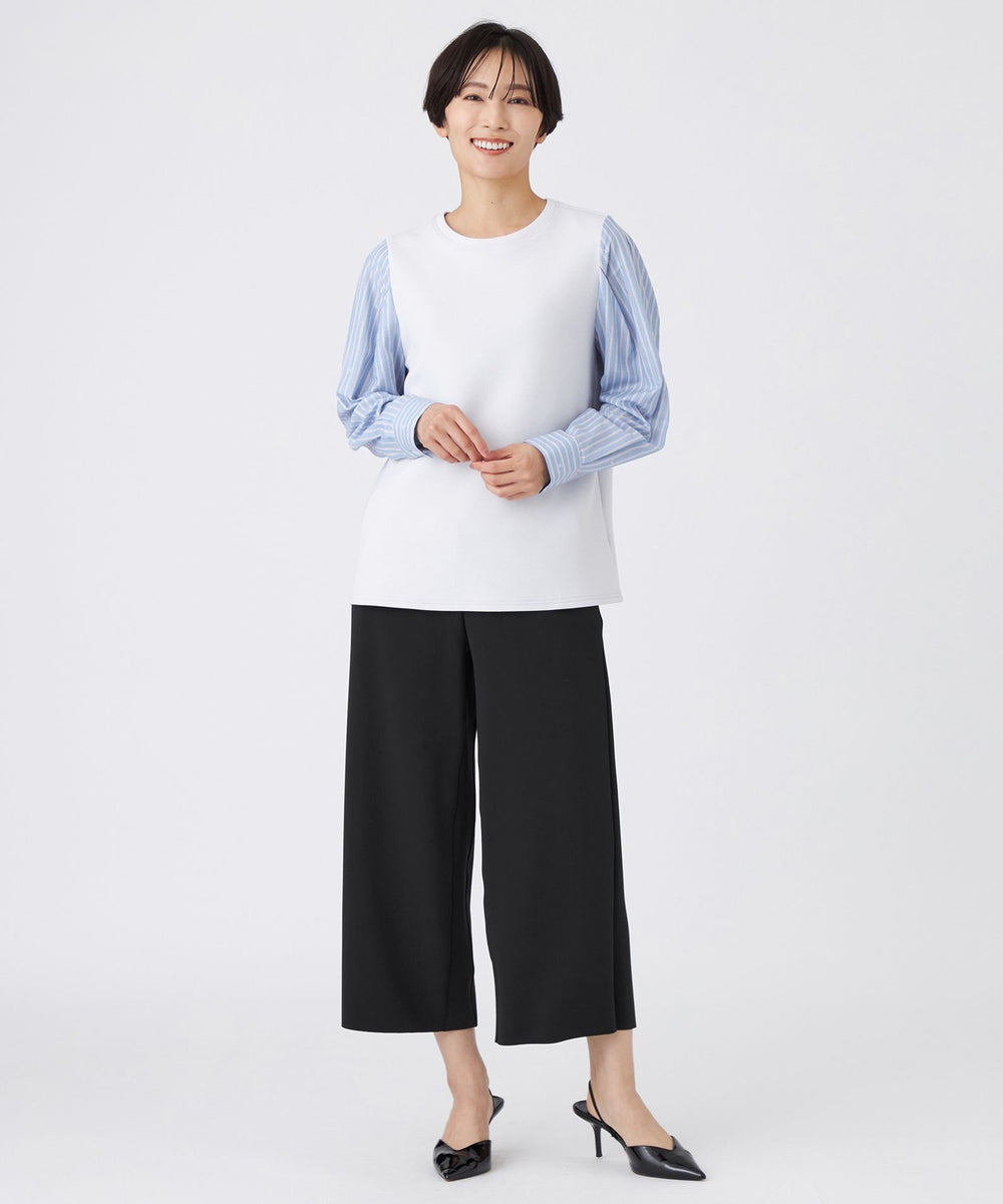 イヴ⭐︎ ウォッシャブル】ストライプジャカードコンビプルオーバー