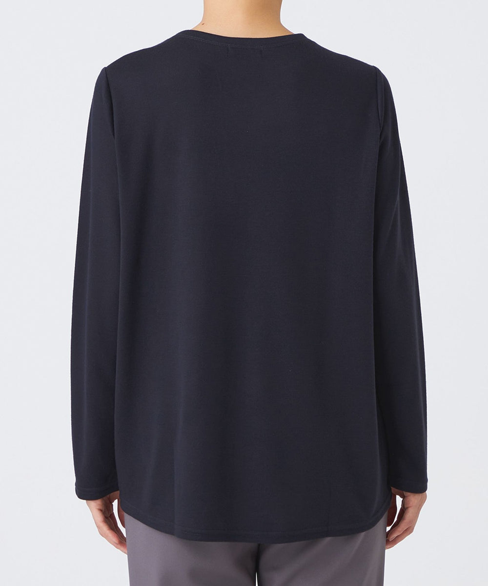 ウォッシャブル】ジオメトリックパンサーカットソー(トップス