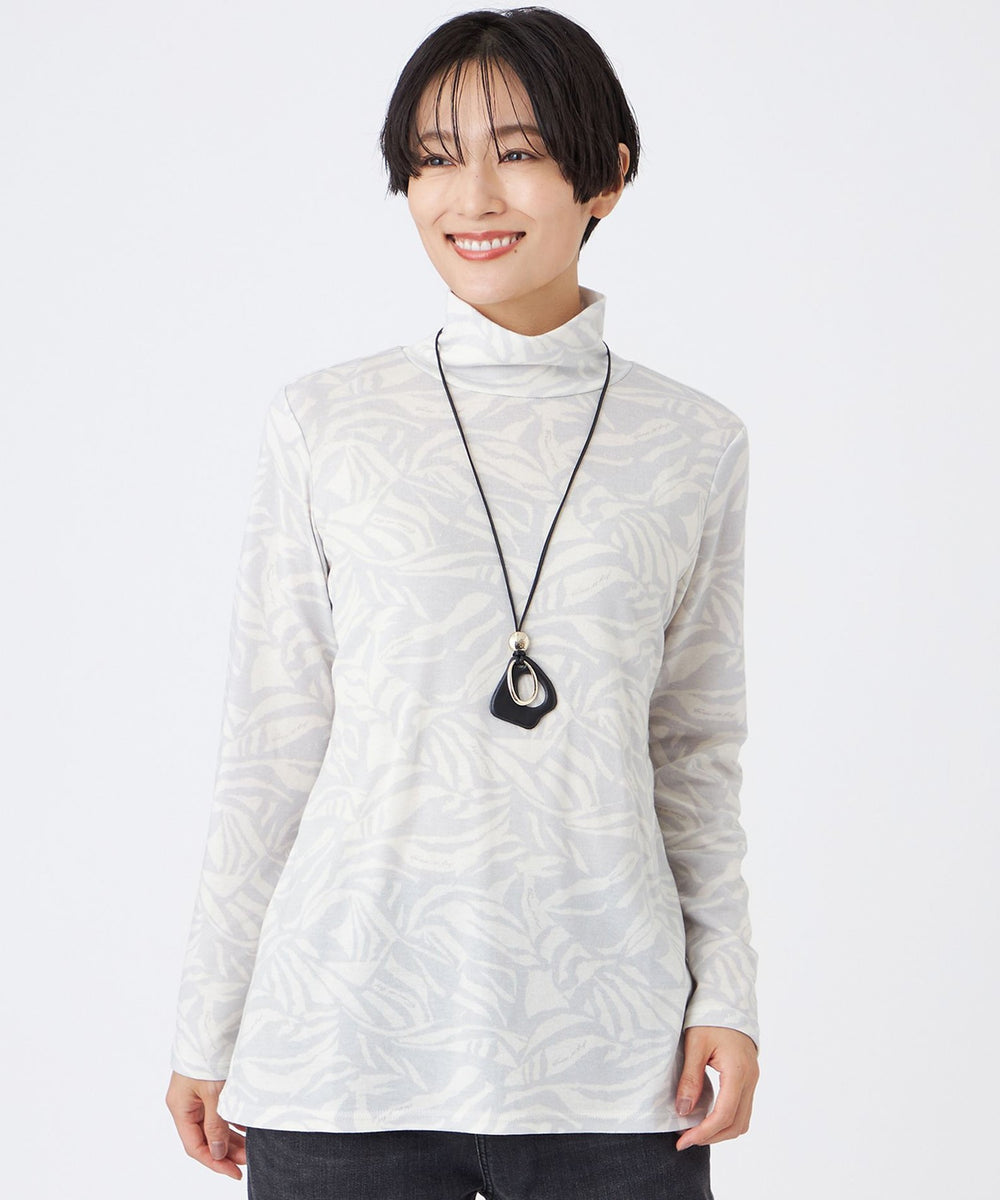 プリントハイネックカットソー プリントハイネックカットソー A&frasl;C DESIGN BY ALPHA CUBIC｜クロス