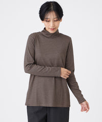 ✨完売品✨ラッセルノ ✨ハイネック✨ ウォッシャブル】ハーフミラノリブボーダーハイネックプル