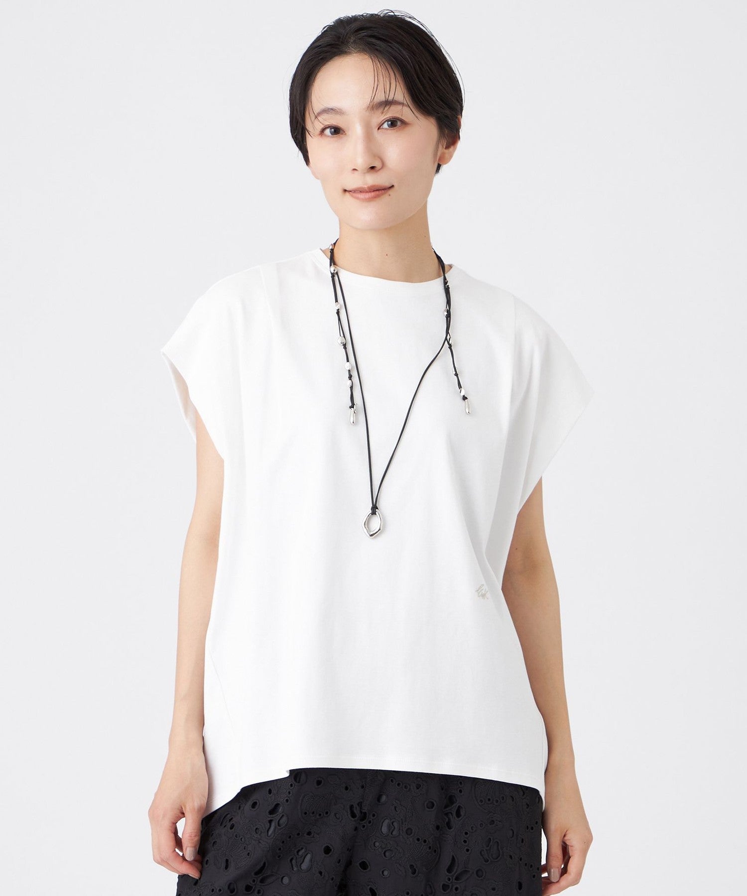 EDITION掲載】【ウォッシャブル】フレンチスリーブドルマンカットソー