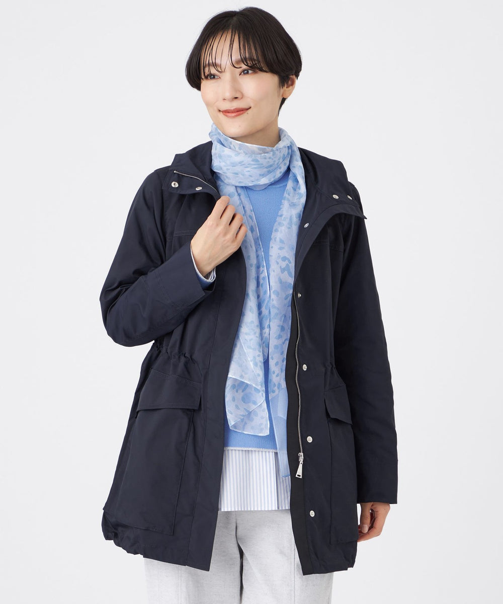 L】【花粉対策・はっ水・ウォッシャブル】ポランタフタミドルコート