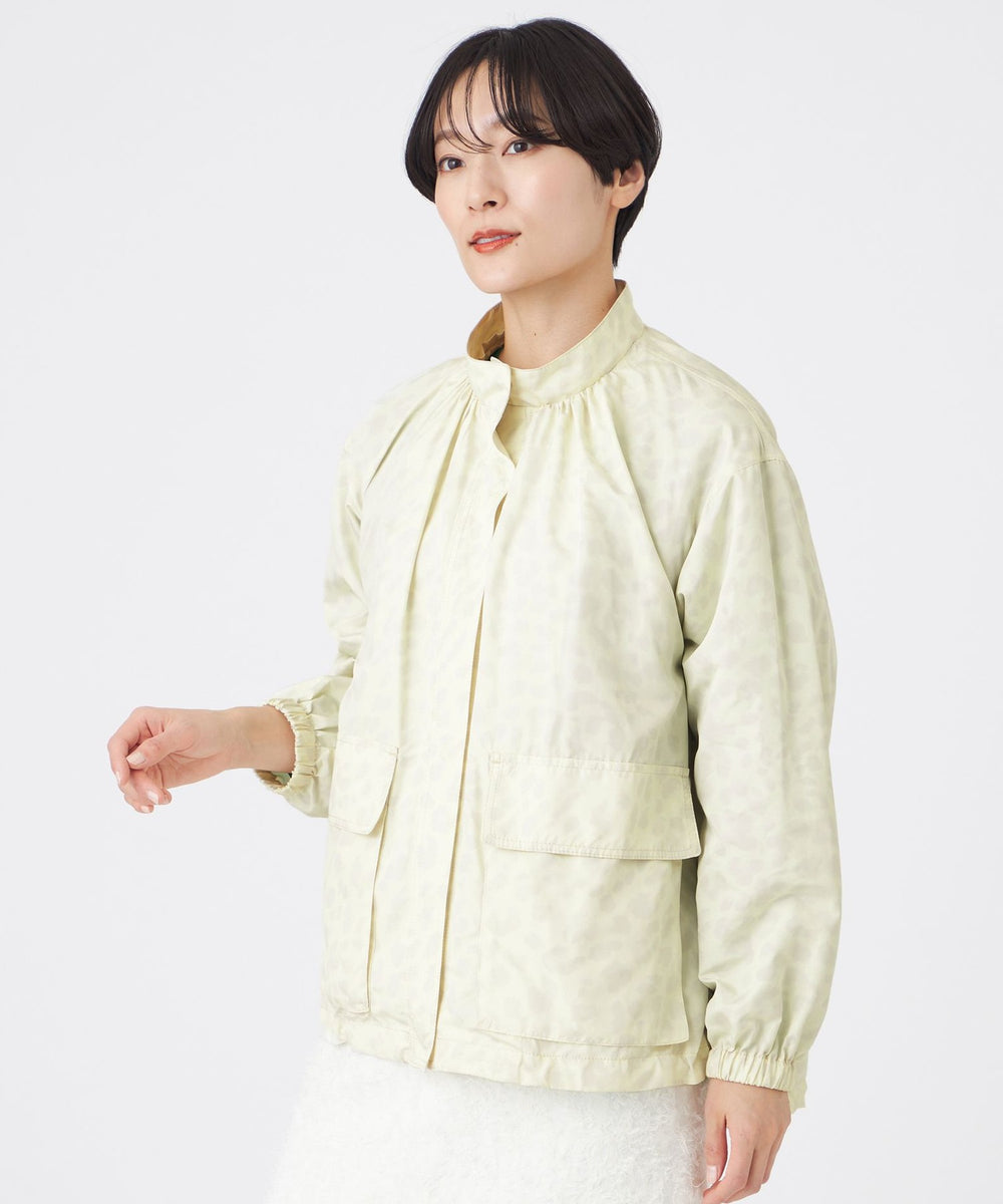 L】【花粉対策・ウォッシャブル】プリントポランタフタギャザー