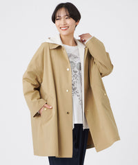 L】【はっ水・ウォッシャブル】テックスブリッドステンカラーコート