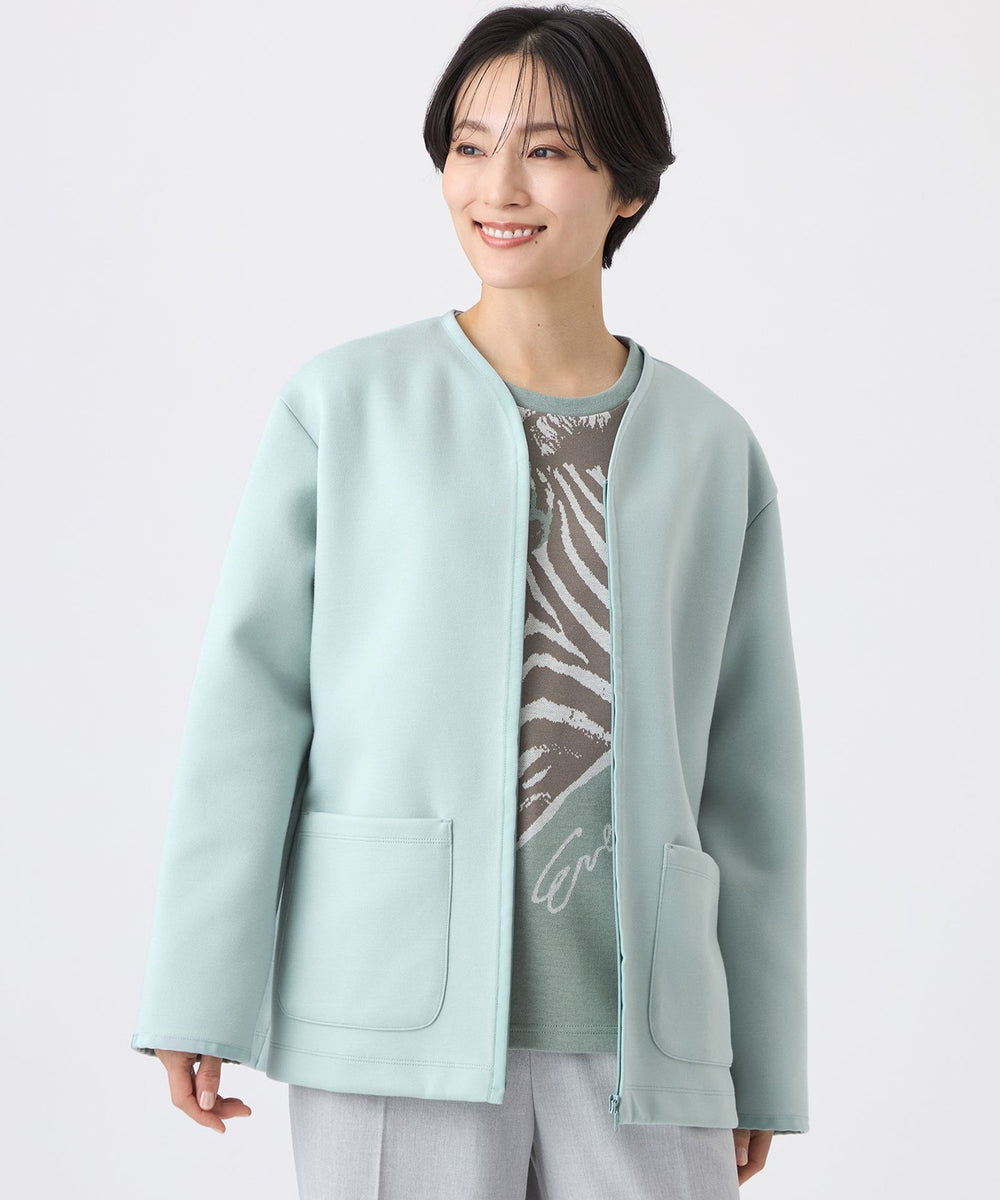 L】【マシンウォッシャブル】ゼブラプリントダンボールニットコーディ