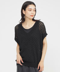 L】【SANYO Style EDITION掲載】【ウォッシャブル】アイレットメッシュ