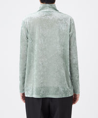 L】【マシンウォッシャブル】メッシュベロアハイネックプルオーバー