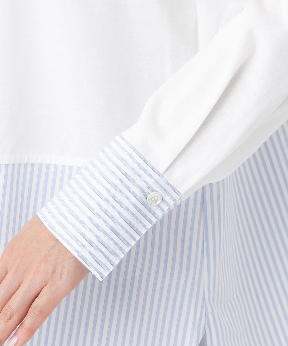 L】【ウォッシャブル】シャツコンビカットソー(トップス)｜EVEX by