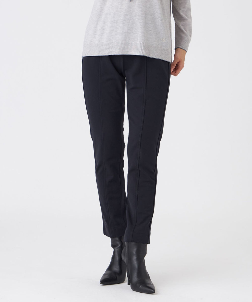 L】【ウォッシャブル】裏起毛ハイテンションクロップドパンツ(パンツ