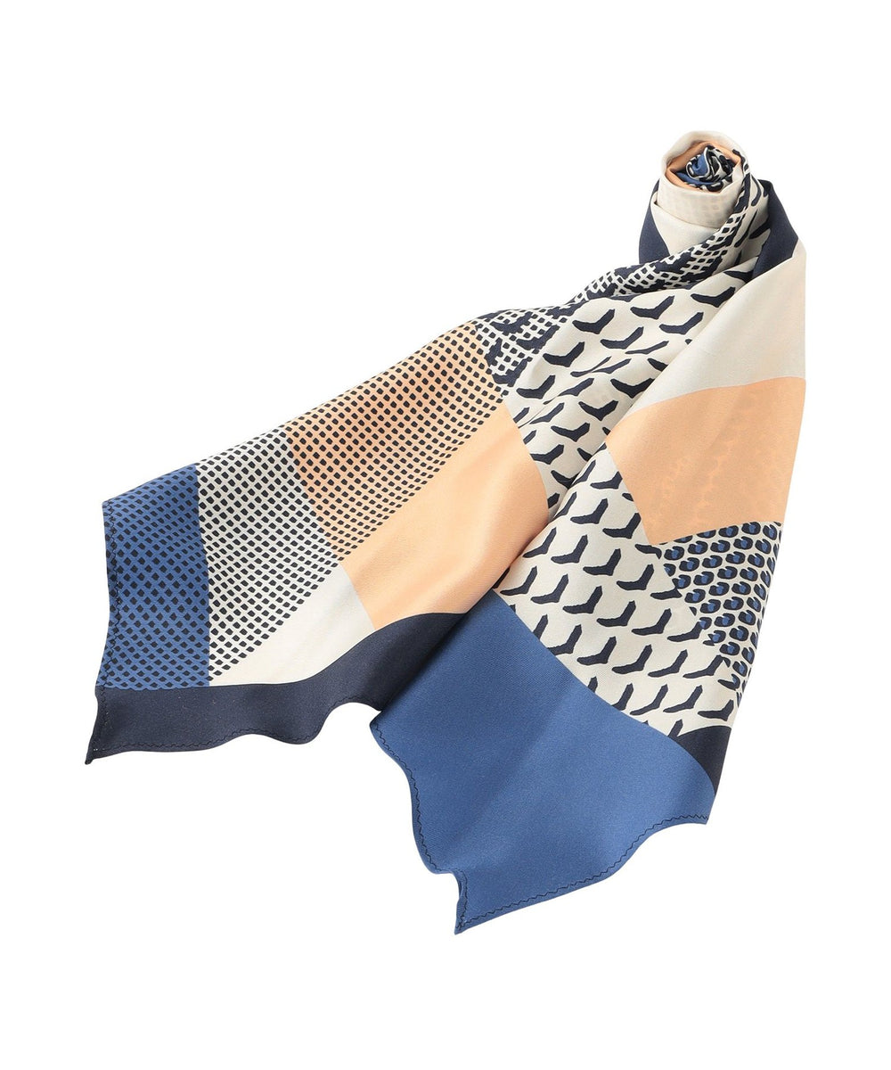 カラーブロックジオメトリックスカーフ(マフラー・ストール・スカーフ