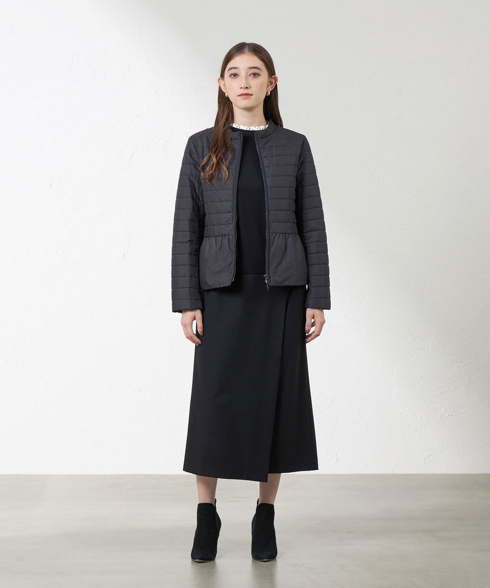 AMACA アマカ ミドルコート ネイビー ノーカラー AMACA アマカ ミドルコート ネイビー ノーカラー Spring Color