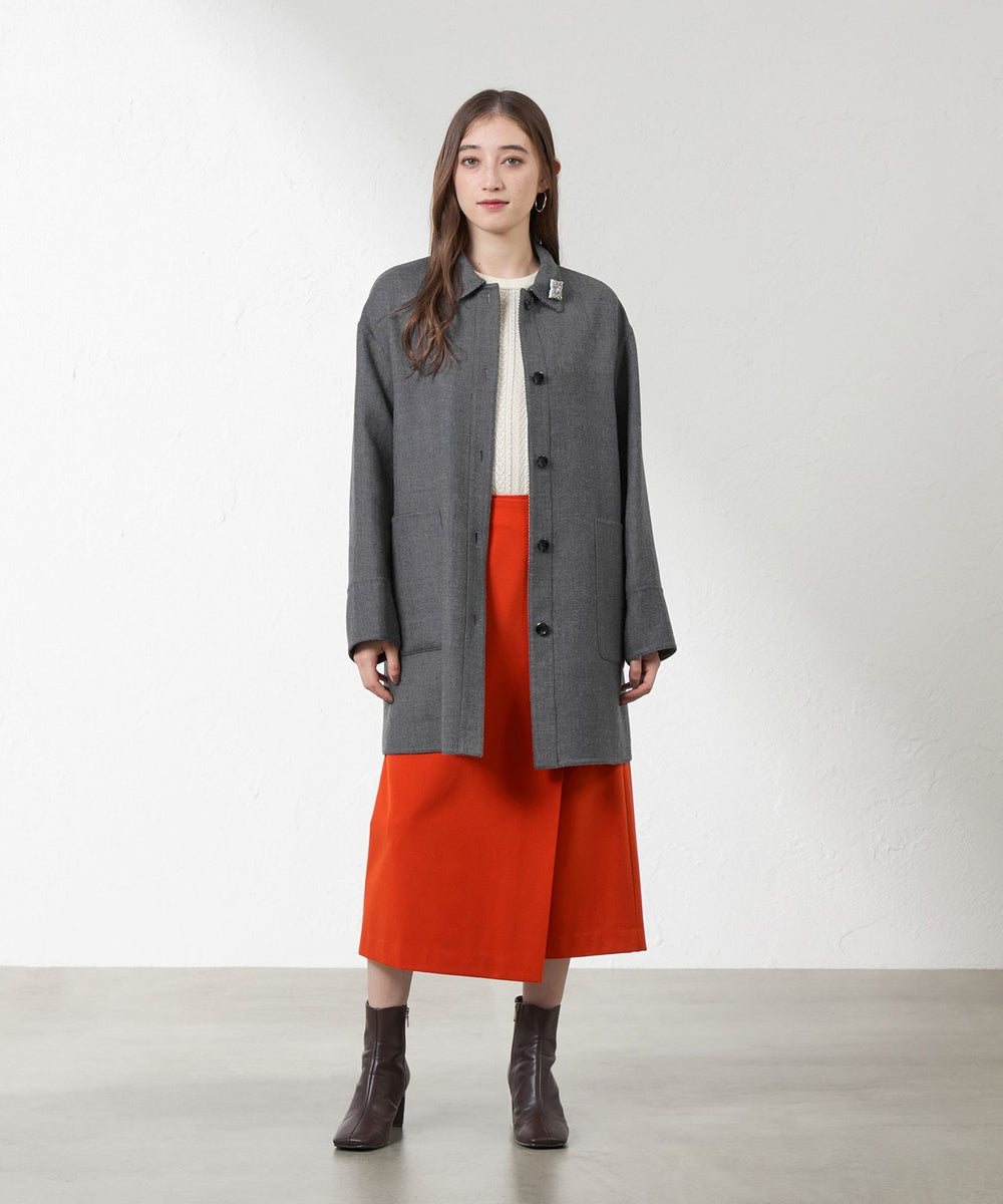 梳毛リバーステンカラーコート(コート)｜AMACA(アマカ)のファッション