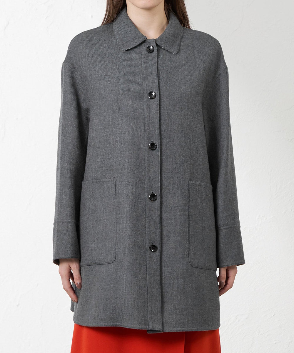 梳毛リバーステンカラーコート(コート)｜AMACA(アマカ)の