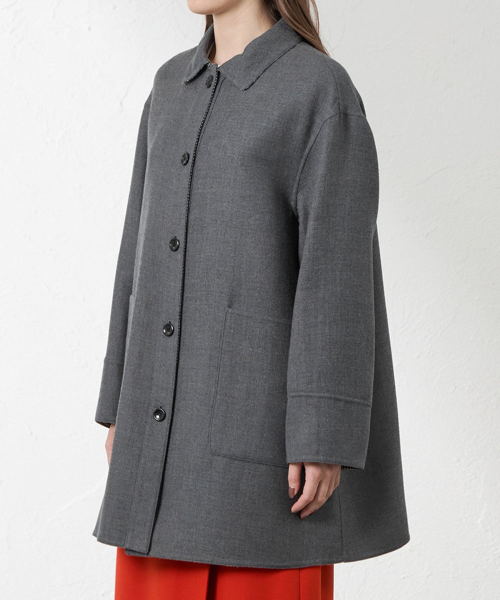 梳毛リバーステンカラーコート(コート)｜AMACA(アマカ)のファッション