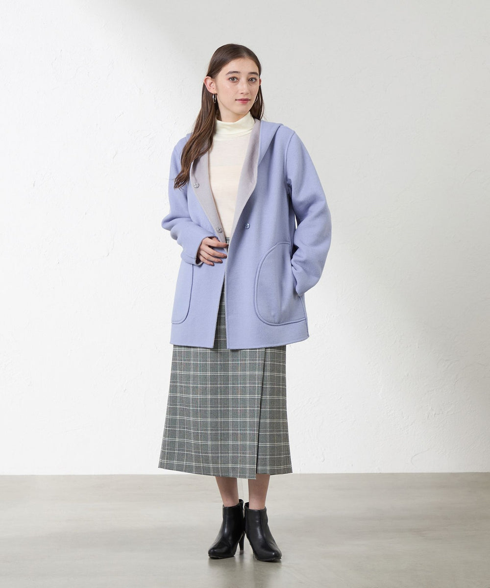 Anniversary Piece】紡毛配色リバーコート(コート)｜AMACA