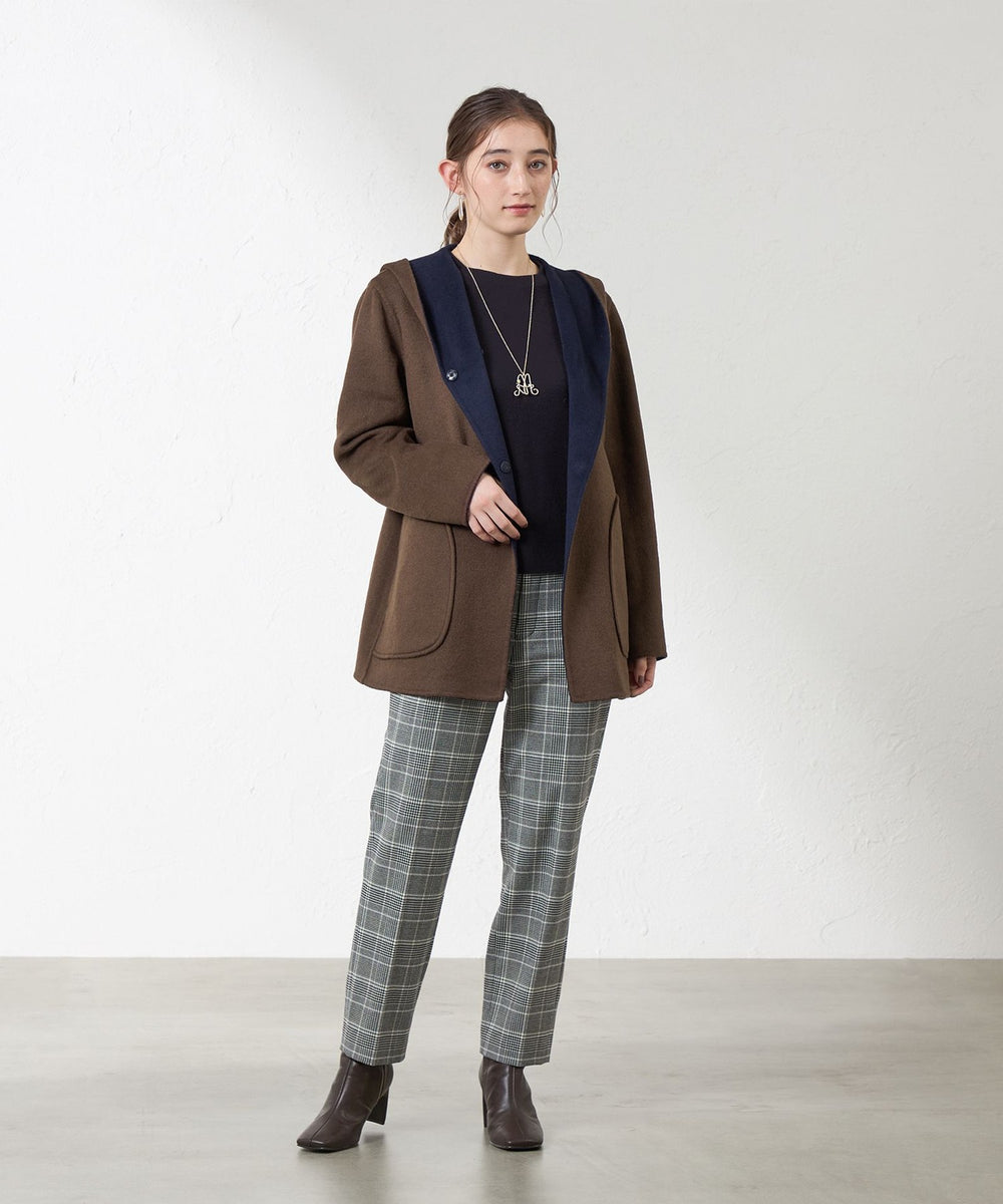 Anniversary Piece】紡毛配色リバーコート(コート)｜AMACA(アマカ)の