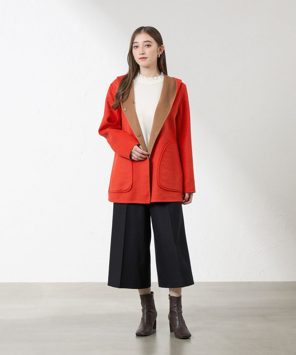 MAAYA DESIGN リバーシブルコート 赤 MAAYA DESIGN リバーシブルコート 赤 MAAYA DESIGN リバーシブル