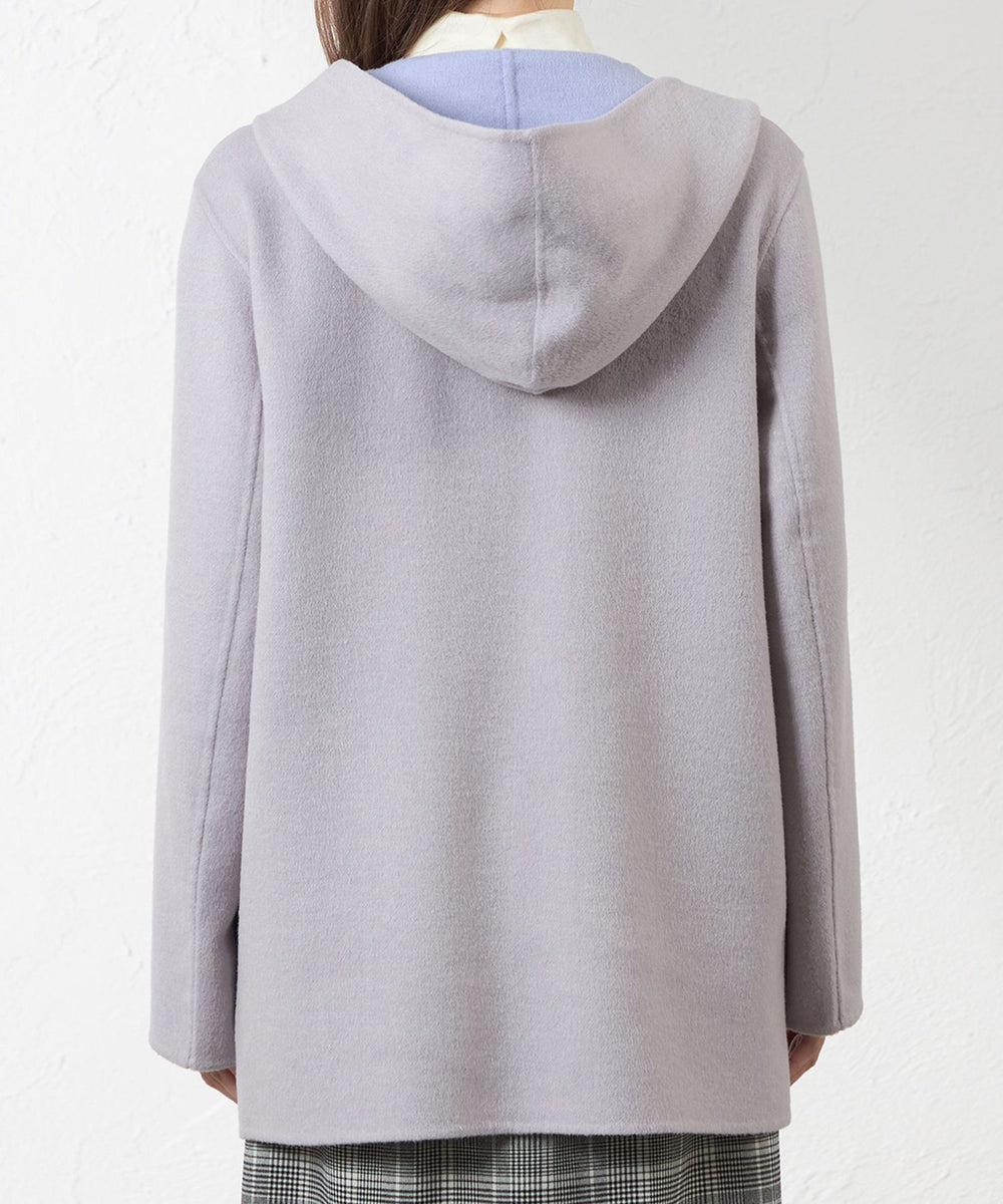 AMACA✨️フード付きリバーコート❁ 品よく羽織れる大人アウター 38 Anniversary Piece】紡毛配色リバーコート(コート)｜AMACA(アマカ)の