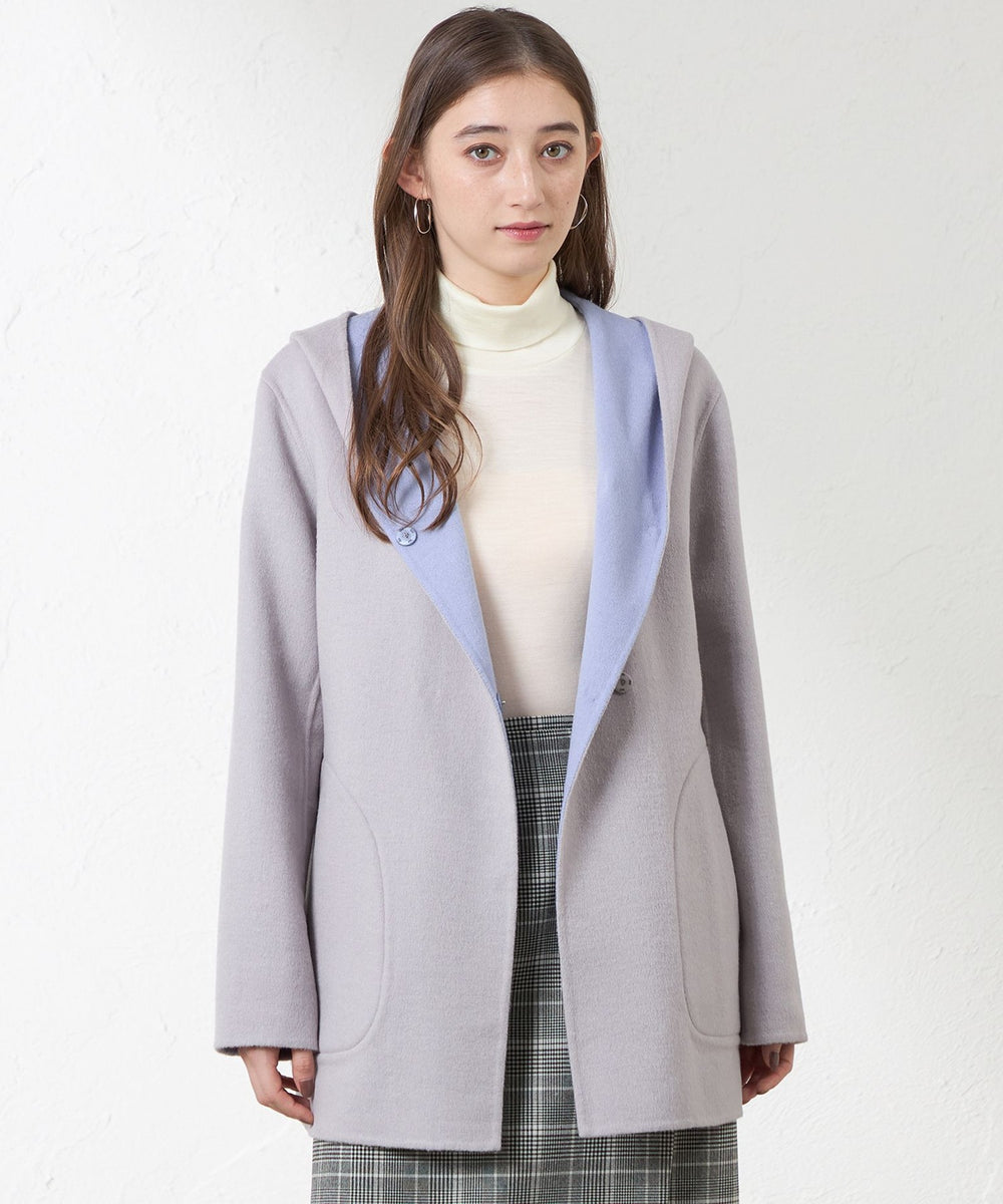 Anniversary Piece】紡毛配色リバーコート(コート)｜AMACA(アマカ)の