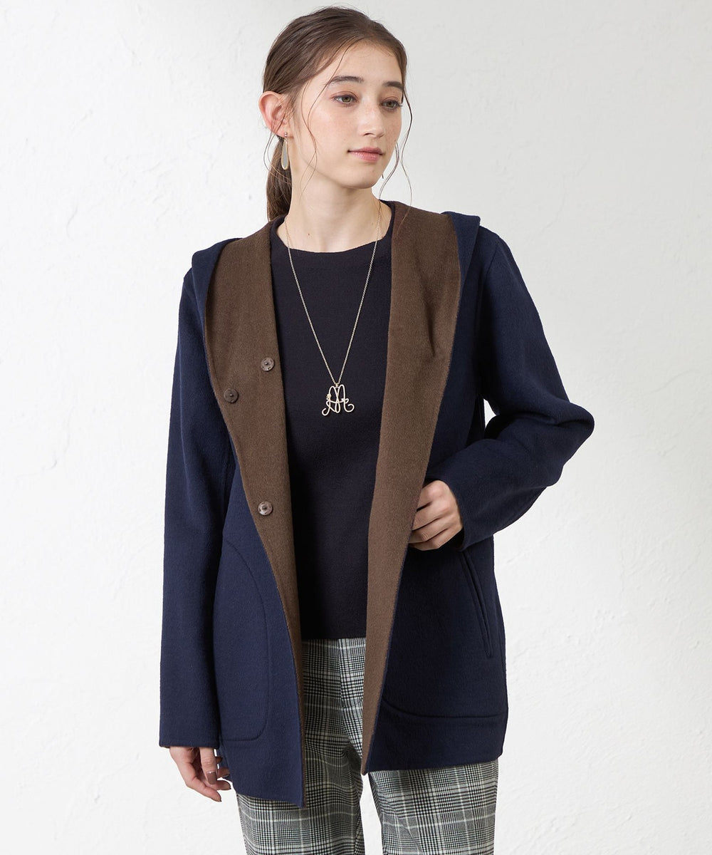 Anniversary Piece】紡毛配色リバーコート(コート)｜AMACA(アマカ)の