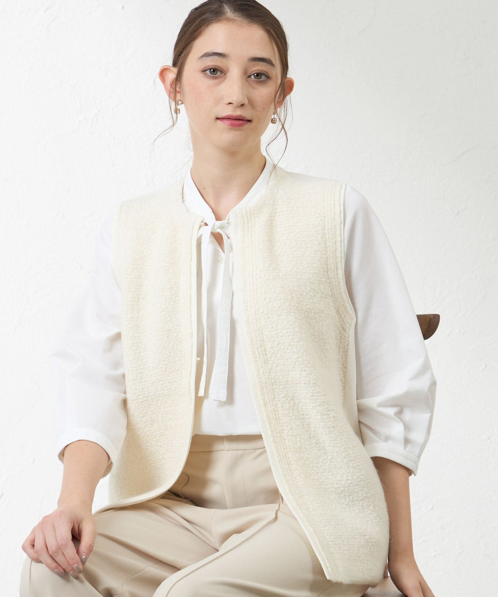 AMACA ブライトレーヨンニットジャケット 38 セール】 ブライトレーヨンニットジャケット （ノーカラー