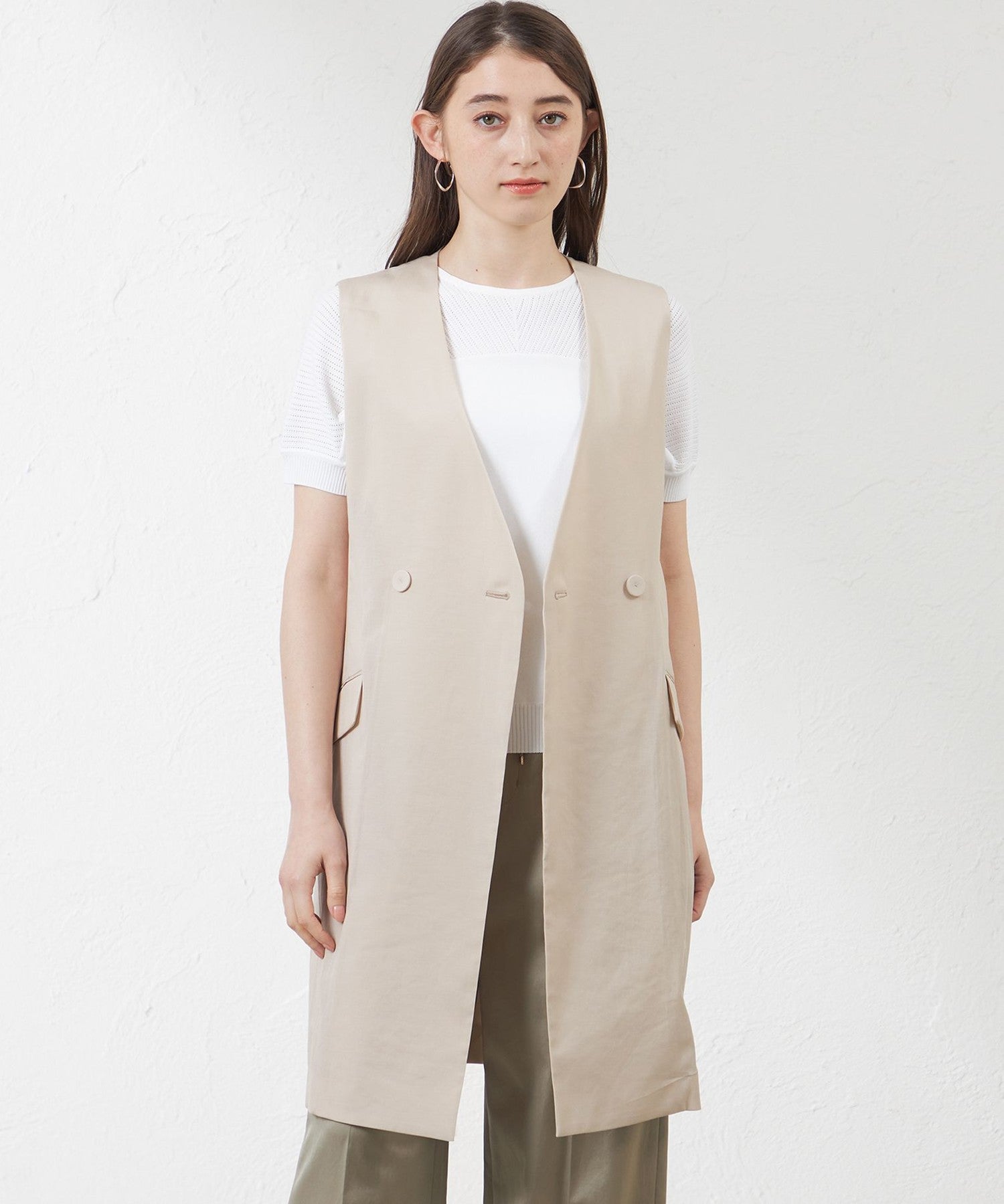 2231-V5E0653340__,40,モデル身長164cm 着用サイズ：38