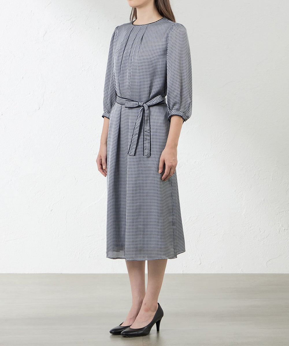 新品　 AMACA アマカ　アバカスドットプリントワンピース38　ボ46200円 アバカスドットプリントワンピース(ワンピース)｜AMACA(アマカ