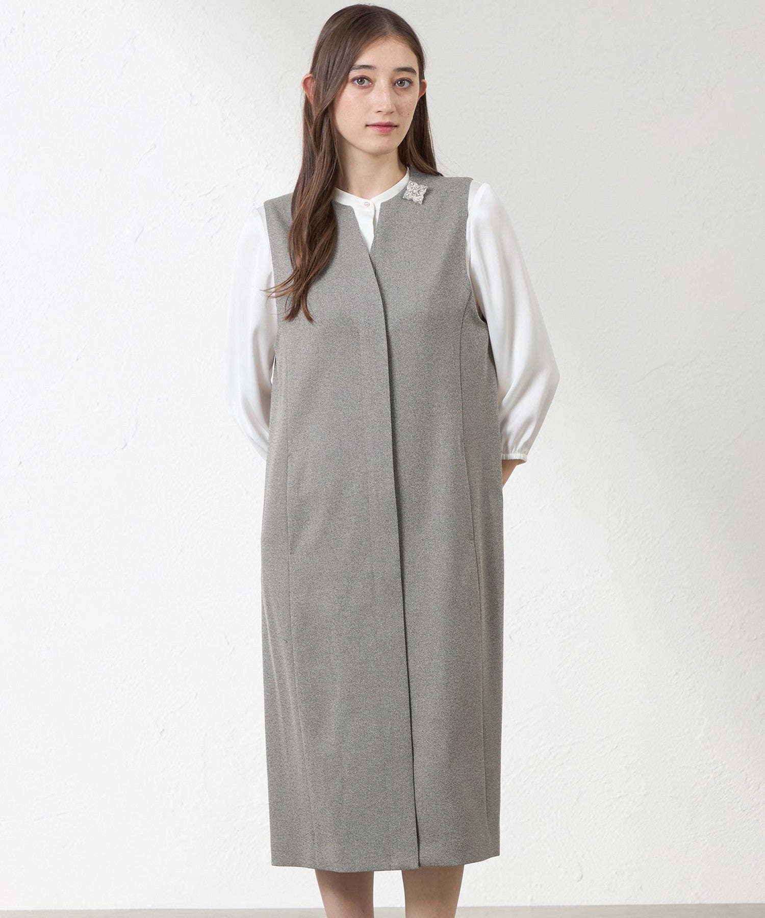 2231-V5J0564606__,06,モデル身長164cm 着用サイズ：38