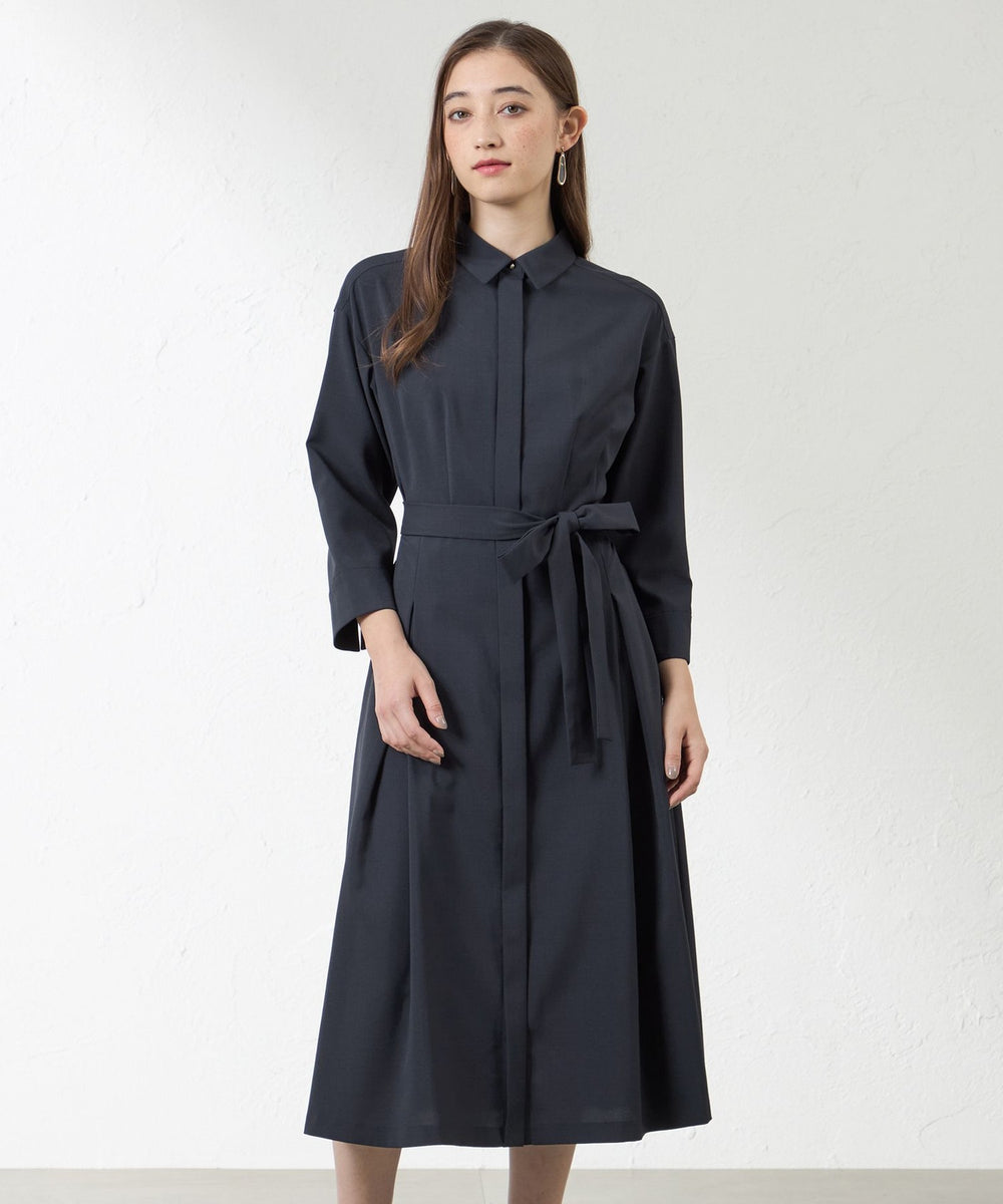 アマカ　ワンピース　サイズ40 ウォッシャブルストレッチ フレアワンピース(ワンピース)｜AMACA