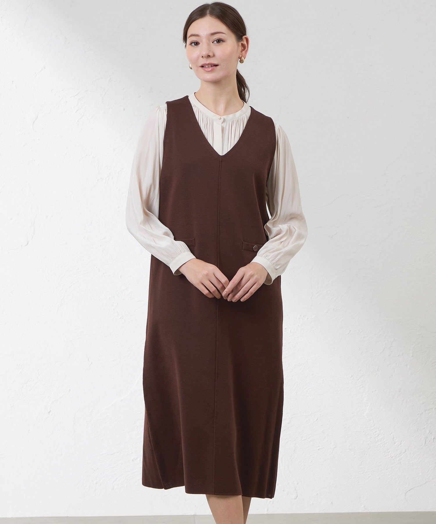 2231-V5J1162356__,56,モデル身長164cm 着用サイズ：38