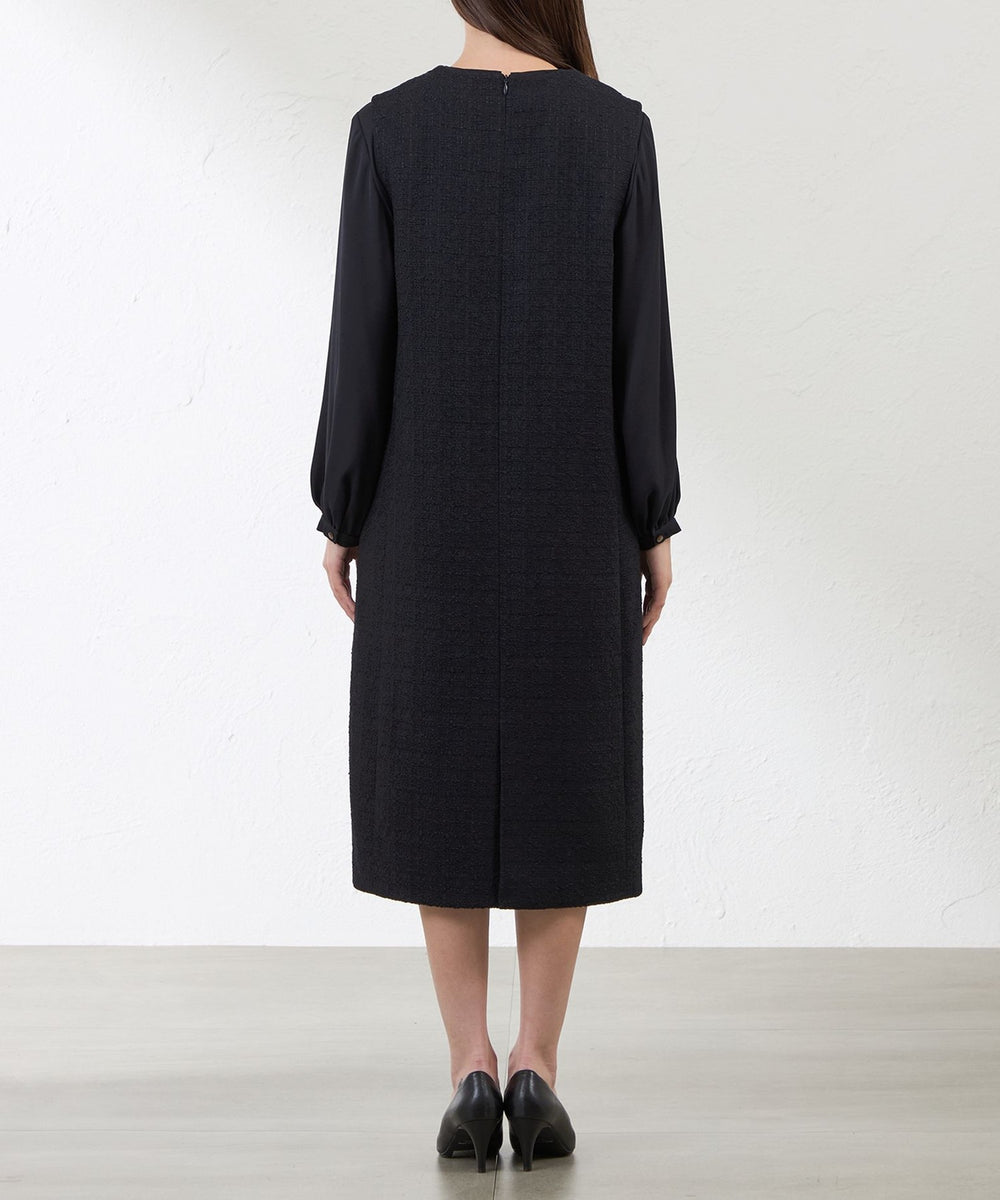 Anniversary Piece】【尾州素材】ツイードジャンパードレス(ワンピース