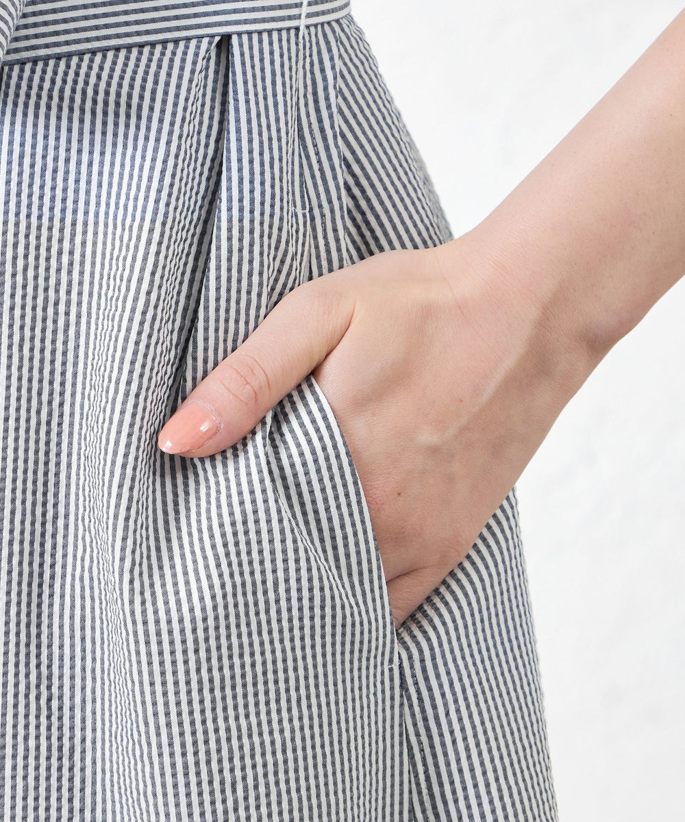 ポリエステルコットンサッカーワンピース(ワンピース)｜AMACA