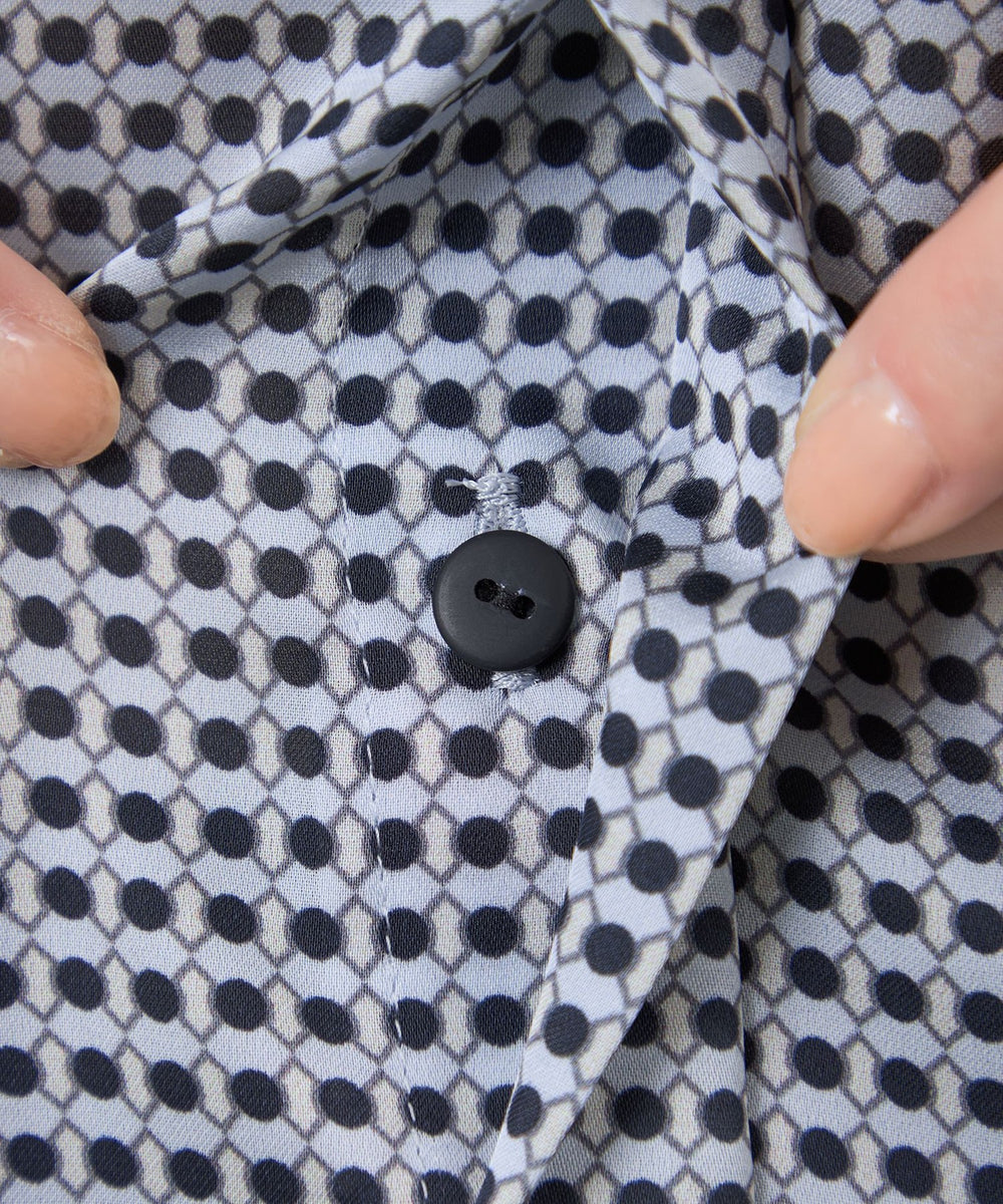 新品　 AMACA アマカ　アバカスドットプリントワンピース40薄灰46200円 アバカスドットプリントワンピース(ワンピース)｜AMACA(アマカ)の